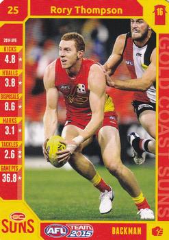 2015 Team Zone AFL Team #25 Rory Thompson Front